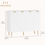 Armoire de Rangement de Cuisine Moderne, Buffet Bahut avec Étagères Ajustables pour