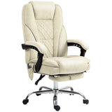 Massage Office Chair, Reclining Computer Chair with Adjustable Height and Footrest