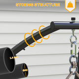 Hanging Hammock Chair Stand Only, C Shape Hanging Heavy Duty Metal Frame Swing Stand for Porch Swing Chair