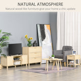 Narrow Nightstand with Rattan Elements, Bedside Table with Drawer and Storage Shelf for Bedroom