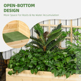 Wood Planter Box with Trellis for Climbing Plants, 43