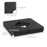 Umbrella Weights for Cantilever Parasols, Set of 4 Heavy Duty Parasol Base Weights