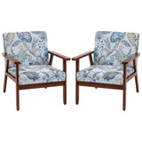 Fauteuils d'appoint modernes avec siège rembourré, fauteuil en tissu aspect lin pour chambre à coucher