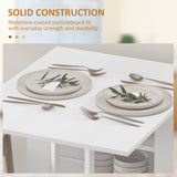 Folding Dining Table with Storage, Drop Leaf Kitchen Table for Small Spaces