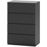 Commode 4 tiroirs unité de rangement autoportante
