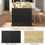 10 Gallon Hidden Garbage Bin Cabinet, Tilt Out Trash Cabinet w/ 2 Drawers