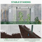 Serre de patio 6,6' x 2,5' x 5,5', serre-jardin accessible avec structure acier