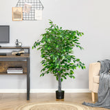 4.5ft Ficus Artificial Plant with Realistic Leaves