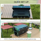 Metal Suitable-Style Portable BBQ Grill