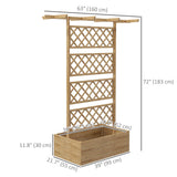 Wooden Planter with Trellis Privacy Screen, Raised Garden Bed to Grow Vegetables