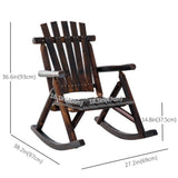 Chaise Berçante Extérieure, Chaise Adirondack Extérieure Bois Dossier Haut, Siège à Lattes