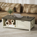 Table basse industrielle, table d'appoint avec tiroir et étagère de rangement ouverte