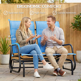 Outdoor Glider Bench, Patio Glider for 2 Persons