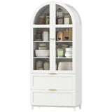Arched Kitchen Pantry Cabinet, 71