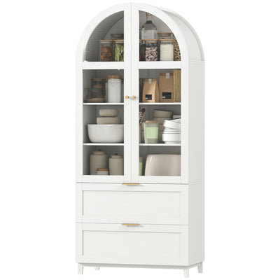 Arched Kitchen Pantry Cabinet, 71