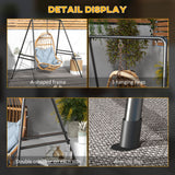 Hammock Chair Stand, Hanging Heavy Duty Metal Frame Hammock Stand for Hanging Hammock Air Porch Swing Chair