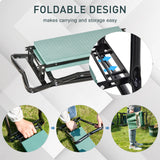 Agenouilloir de jardin et siège, banc de jardinage pliable avec coussin en mousse EVA épais et grand porte-outils