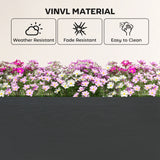 Kit de lit de jardin surélevé en vinyle, boîte de jardin surélevée 3 étages avec fond ouvert
