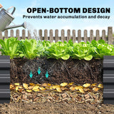 8'x2'x1' Galvanized Raised Bed, Large Elevated Planter Box for Growing Flowers