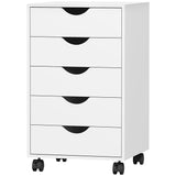 File Cabinet with 5 Drawer Wheels