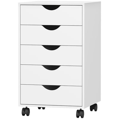 File Cabinet with 5 Drawer Wheels