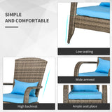 Chaise Adirondack patio osier, dossier courbé haut et accoudoirs confortables pour terrasse jardin