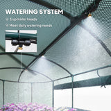 6' x 3' Galvanized Raised Garden Bed with Crop Cage Net Cover and Watering System