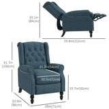 Fauteuil inclinable à dossier haut avec repose-pieds, fauteuil inclinable capitonné avec accoudoirs roulés pour le salon