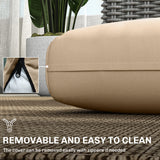 Coussins de Siège Extérieur avec Dossier, Coussins Mobilier Extérieur Causeuse Double Sofa