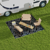 Reversible Outdoor Rug Waterproof Plastic Straw RV Rug with Carry Bag, 8' x 10'