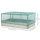Jardinière surélevée 5,7 x 3 x 2,3 pi en acier avec couverture pour l'extérieur