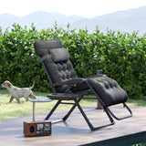 Padded Folding Recliner Chair, Adjustable Backrest