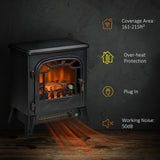 Freestanding Electric Fireplace Stove Heater with
