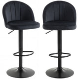 Bar Stools Set of 2, Swivel Counter Height Barstools with Footrest