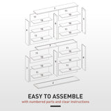 8-Tier DVD Shelf with 12 Adjustable Shelves, Holds 720 CDs, 396 DVDs or 396 Blu-rays