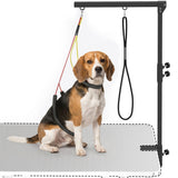 Dog Grooming Arm with Clamp Adjustable Foldable Dog Grooming 2 Loop Noose Small Medium Dogs 18.9