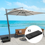 2PCS Patio Umbrella Base Weight Bag, Umbrella Stand Weights with Handles, 33 lbs with Sand Filling