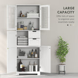 Floor Bathroom Storage Cabinet, Tall Bathroom Cabinet with Adjustable Shelves