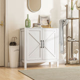 Sideboard Buffet, Kitchen Storage Cabinet with Barn Door and Adjustable Shelves