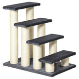 Cat Trees 4 Tier Pet Stairs Dog Cat 4 Steps Kitty Scatching Post Cat Scratch Furniture Dark
