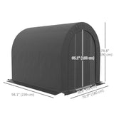 6' x 8' Outdoor Storage Shed, Heavy Duty Galvanized Steel Portable Shed for Bike