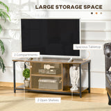 TV Stand for TVs Up to 55 Inches, TV Console with Open Storage Shelves