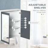Bathroom Mirror Cabinet, Double Doors and Adjustable Shelves