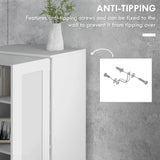 Meuble de rangement pour garde-manger de 175 cm avec portes à fermeture douce et étagères réglables