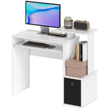 Computer Desk with Sliding Keyboard Tray Storage Drawer Shelf Home Office Workstation