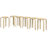 Round Stackable Chairs Set of