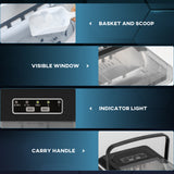 Portable Ice Maker, Self Cleaning Ice Machine with 9 Ice Cubes Ready in 6 Mins, 2 Sizes of Bullet Ice