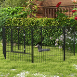 Parc de jeux pour animaux de compagnie 8 panneaux clôture maison bricolage métal lourd pliable intérieur extérieur 31,5