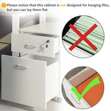 2 Drawer File Cabinet with Lock and Keys, Mobile Vertical Filing Cabinet with Wheels and Drawers