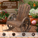 Chaise berçante en bois pour patio, chaise berçante wagon extérieure avec design à lattes et accoudoirs à roulettes pour jardin